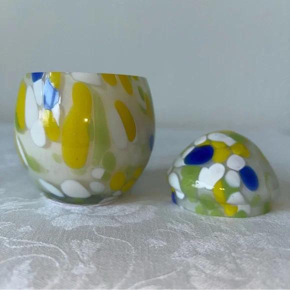 Anthropologie NIB Mini Cheena Egg Fresh White Cashmere & Musk Glass Candle - Picture 10 of 16